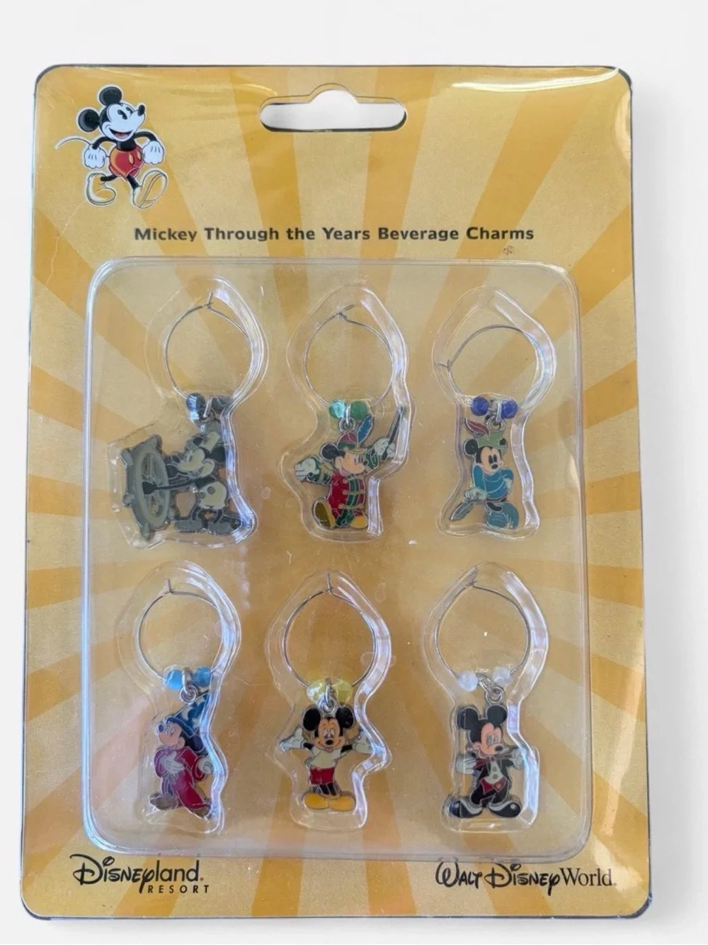Disney Mickey Through the Years Beverage Charms - Mickey Wine Toppers